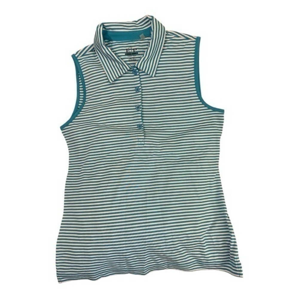 EP pro pink white stripe golf tank top 100% polyester size XS